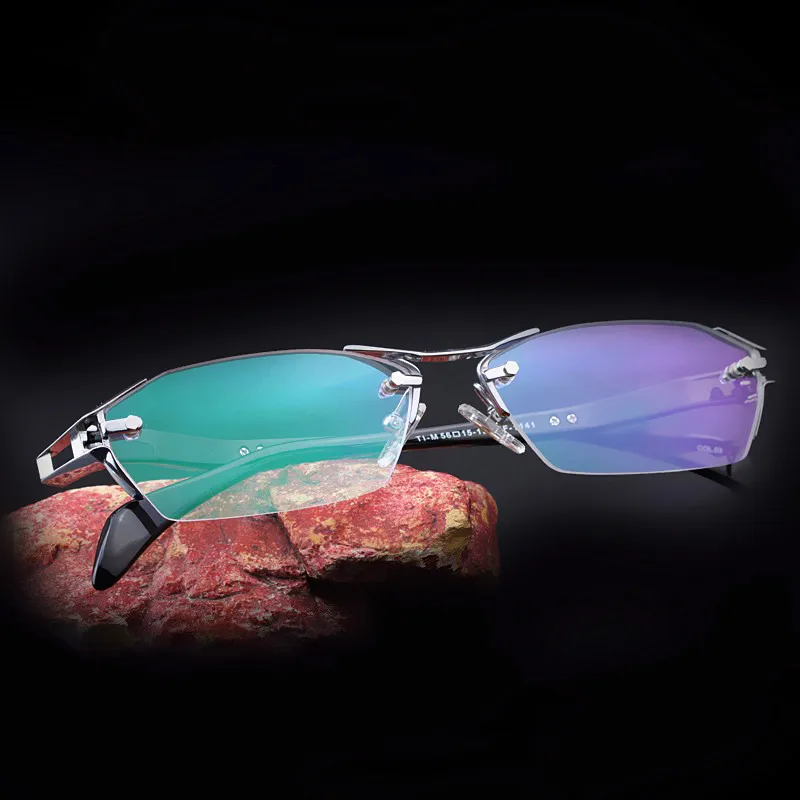 Titanium Glasses Frame Rimless Glasses Eyeglasses Men Myopia Optical Prescription Glasses Spectacle Frame