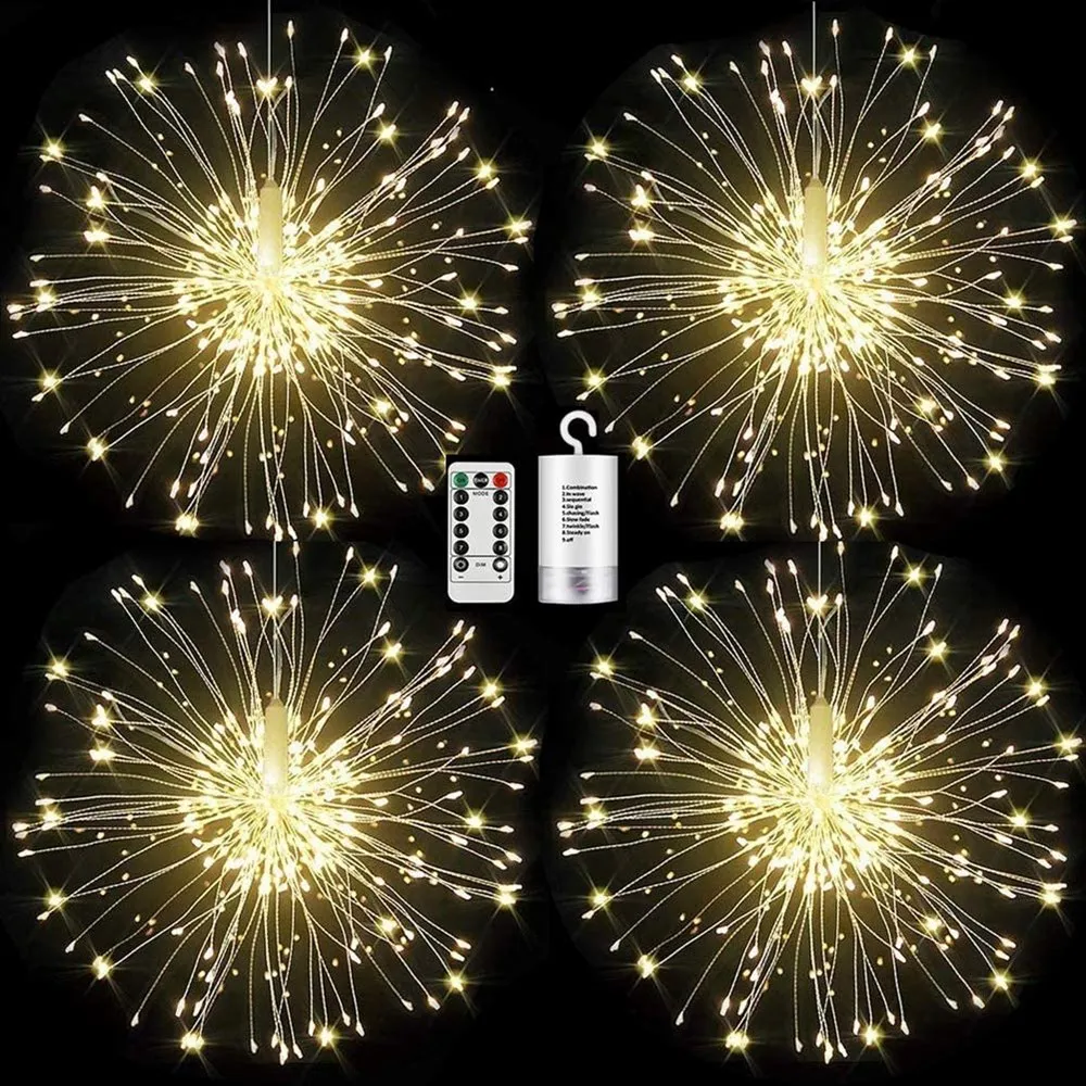 120/150 LEDs Fireworks Lights LEDs Outdoor Waterproof Home Garden Street Decoration