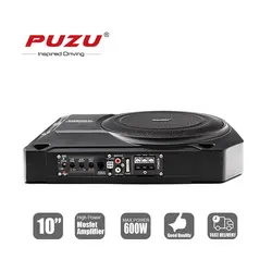 PUZU 10“inch car seat active subwoofer with aluminum case big output power 600W