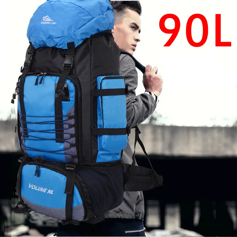 

80L 90L Large Climbing Backpack Travel Outdoor Sports Bag Men Women Camping Hiking Trekking Waterproof Luggage Backpacks X33B