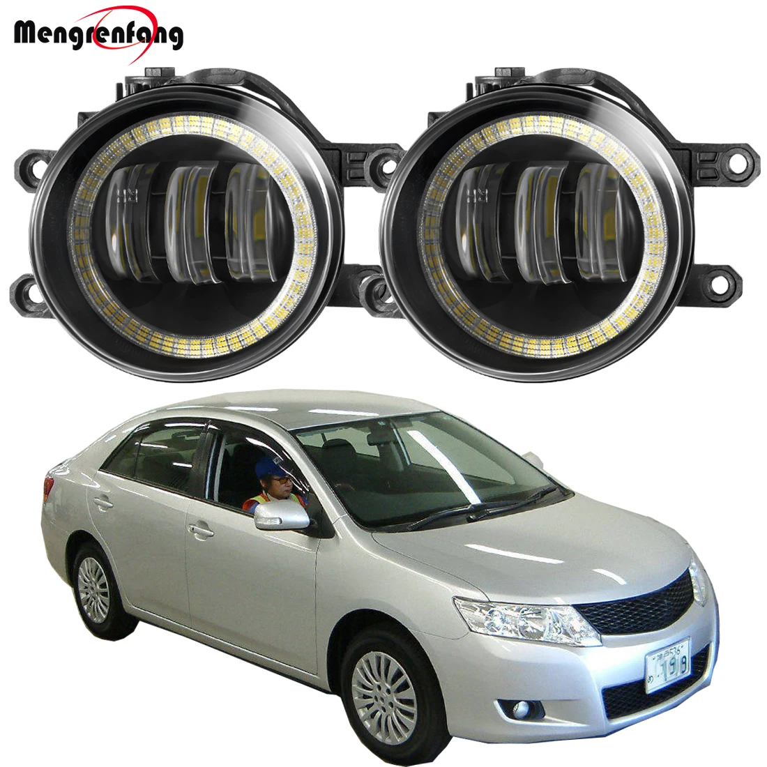 

2 X 30W LED Fog Light Assembly For Toyota Allion 2/ii 2007 2008 2009 2010 Car Angel Eye Fog Daytime Running Lamp DRL 6000LM 12V