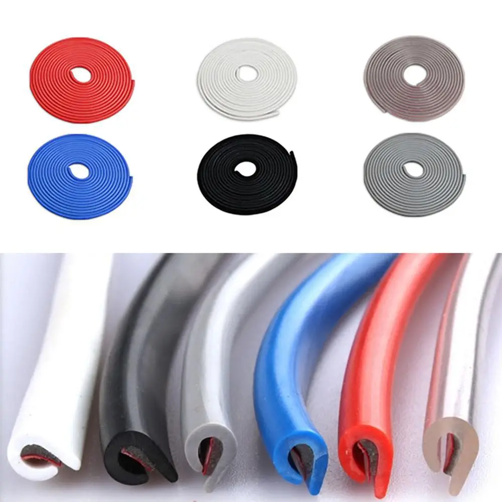 5M Car Styling Strip Sticker Vehicle Door Edge Guard Protector Anti Collision Trim Molding Strip Car Door Strip