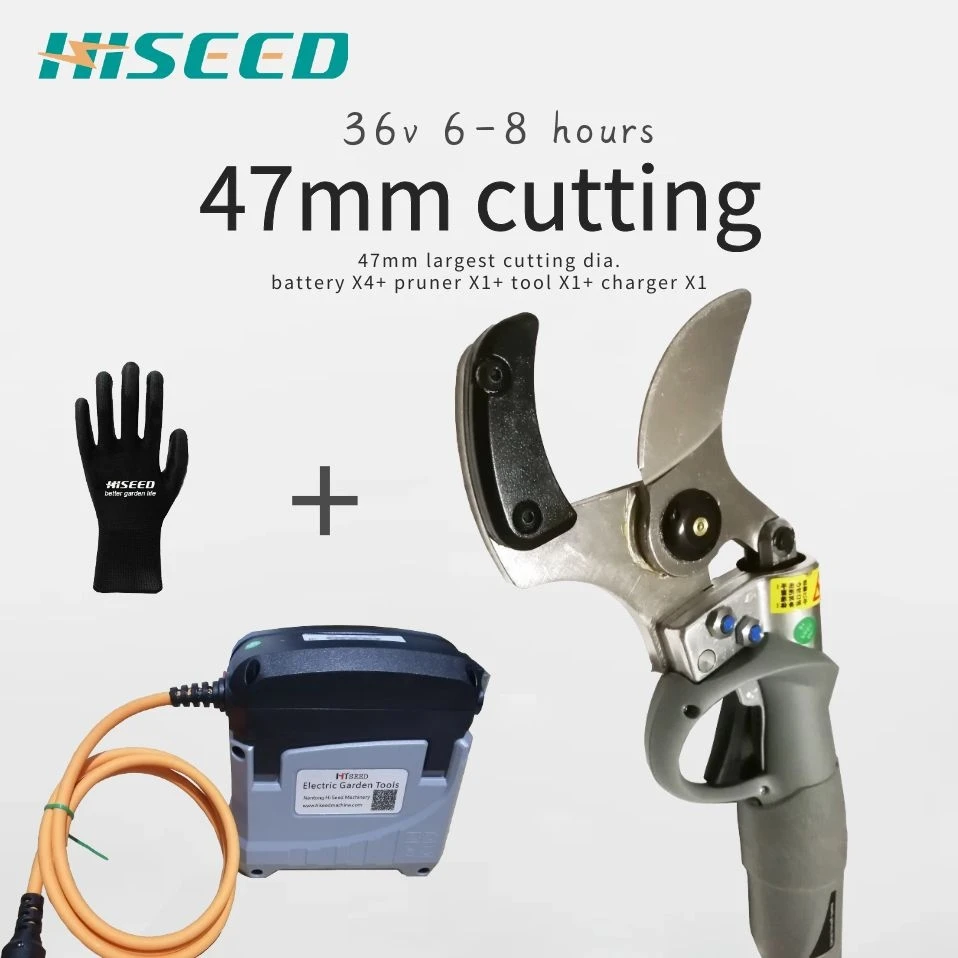 

HISEED 2019 new coming 45mm cutting diameter electric pruning shear for vineyard and orchard