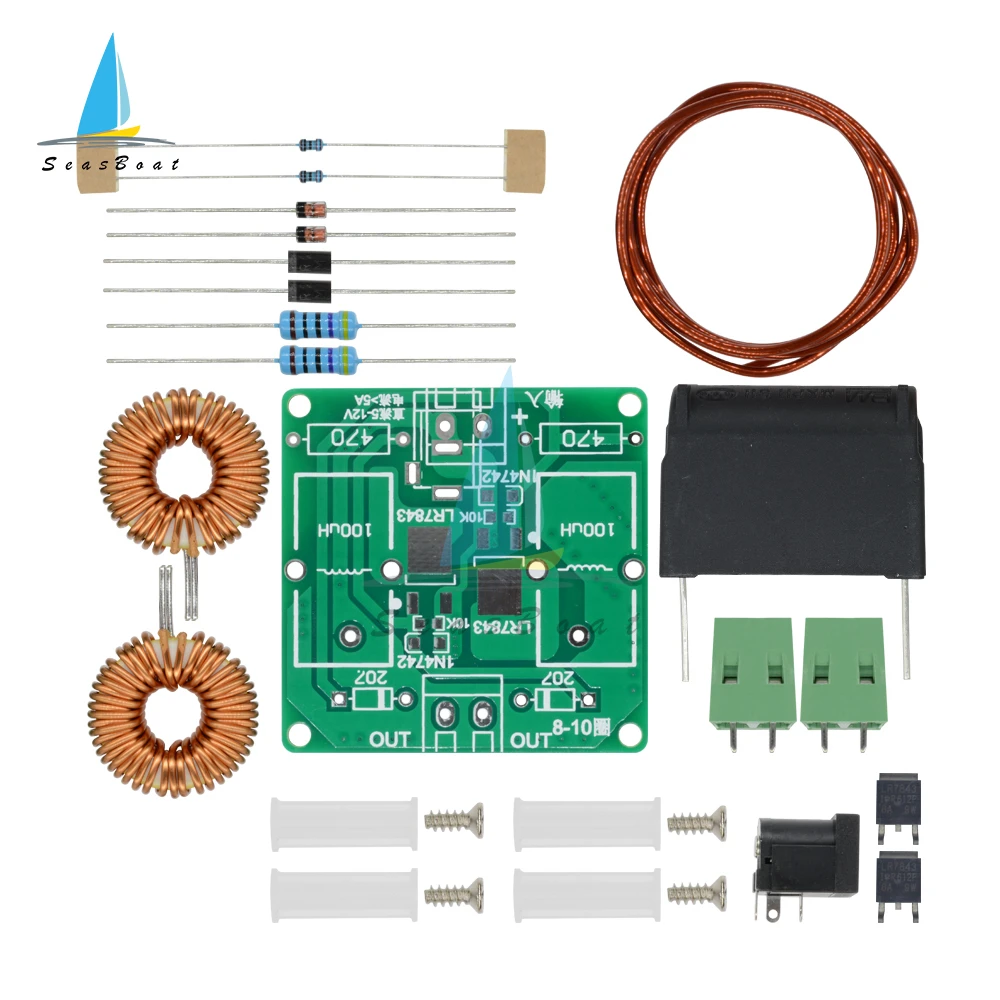 DIY Kits Mini ZVS Tesla High Voltage Generator Module 5V-12V Coil High Frequency Induction Heating Machine Module Board DIY