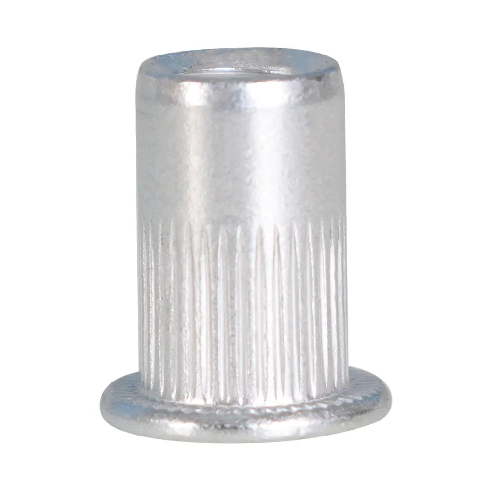 100 Pcs M6 Aluminum Flat Head Rivet Nut Insert Nutsert Silver Tone