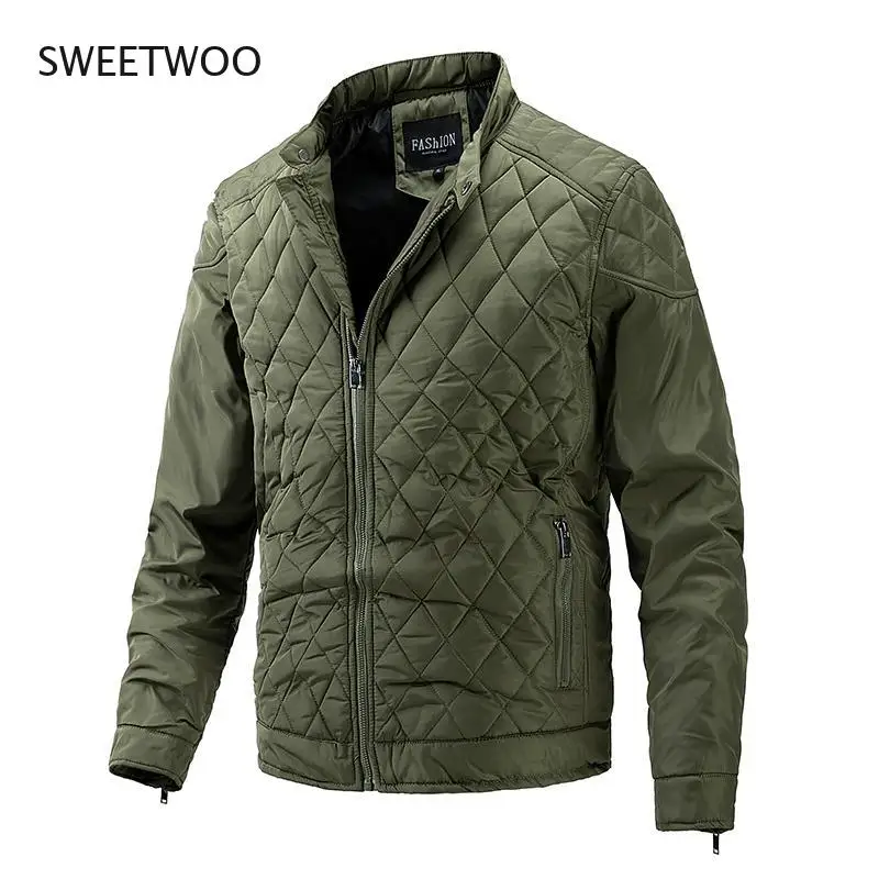 Men's parka casual warm solid-colored simple high-quality coats