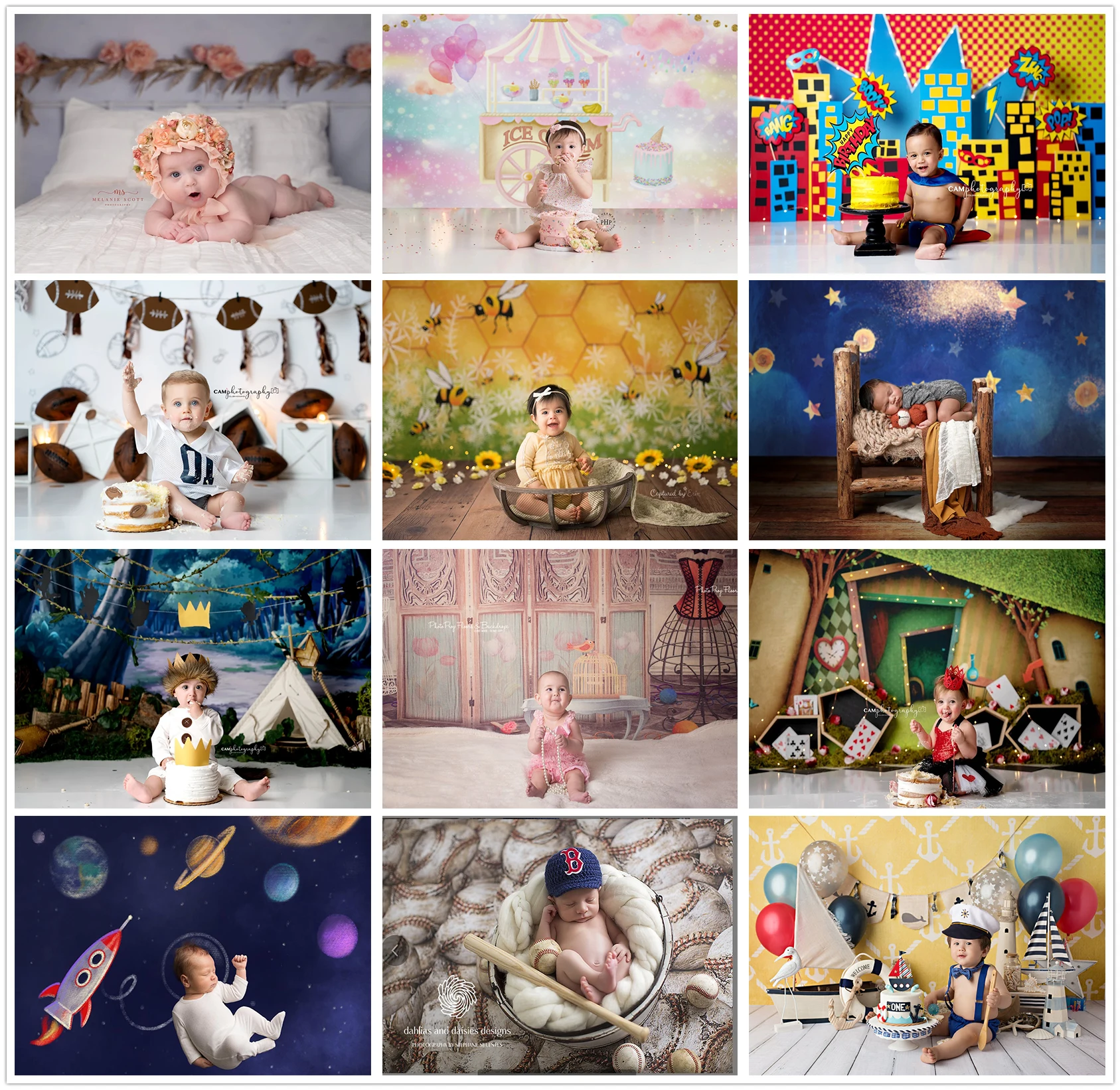 Mocsicka – arrière-plan pour photographie de nouveau-né, toile de fond pour photos d'enfants