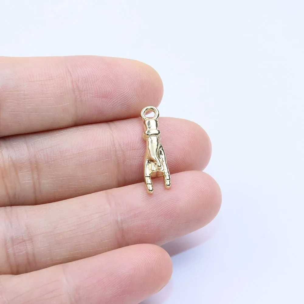 Eruifa 20 sztuk 20*5mm piękne 3D ręcznie biżuteria ze stopu cynku DIY Charms wisiorek kobiety dziewczyna naszyjnik, bransoletka z kolczykami 2 kolory — zdjęcie 4
