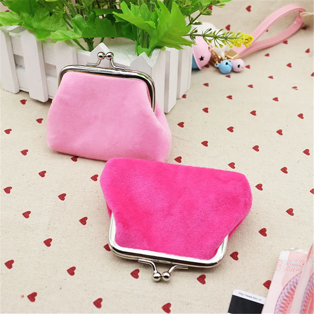 Tas uang dompet koin wanita dompet kecil warna permen dompet Clutch koin tas lipstik tas penyimpanan dompet Mini wanita