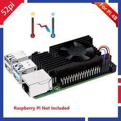 Adjustable Speed CNC Extreme Cooling Fan PWM Heatsink Kit Quiet Fan For Raspberry Pi 4 B Not Include Pi Board