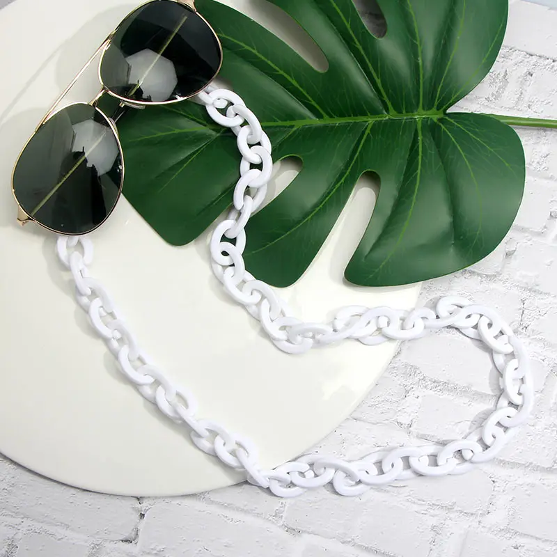 Fashion Acrylic Reading Glasses Chain For Women Girls Anti-slip Adjustable Eyewear Cord Holder Neck Strap Sunglasses Chain 73cm