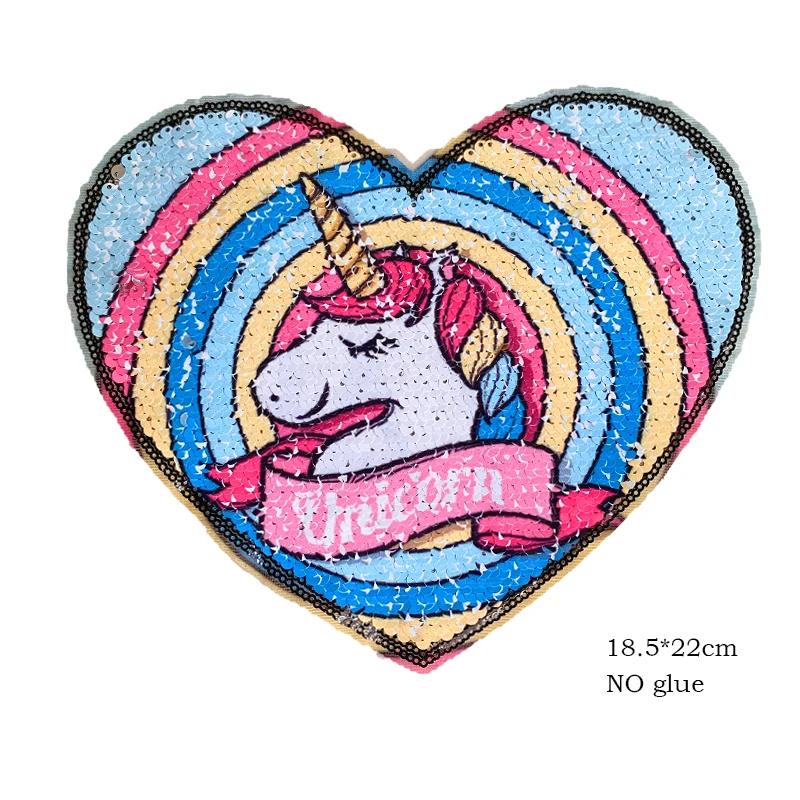 Heart-Shaped Sequins Patches, Embroidered Clothing Accessories, Reversible Sequin Letters, Wholesale