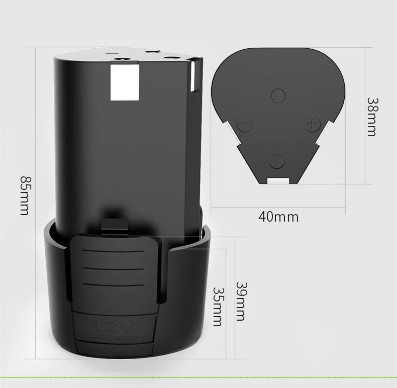 LOMVUM-batería de litio de 12v, destornillador eléctrico, taladro inalámbrico, amoladora angular, herramientas eléctricas