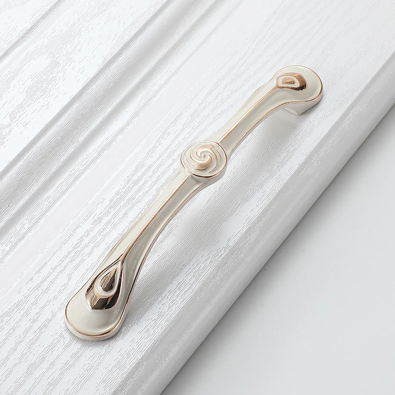 YUTOKO Lvory Weiß Tür Griffe Und Knöpfe Für Schrank Küche Schrank Zink Legierung Möbel Griff Kommode Schublade Schrank Griff – Detail 24