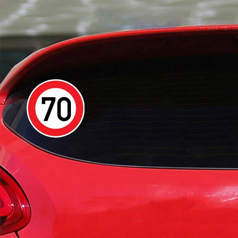 S4-0079# Speed Limit (70 km), Ø 16 cm Self-adhesive Decal Car Sticker Waterproof Auto Decors on Bumper Rear Window