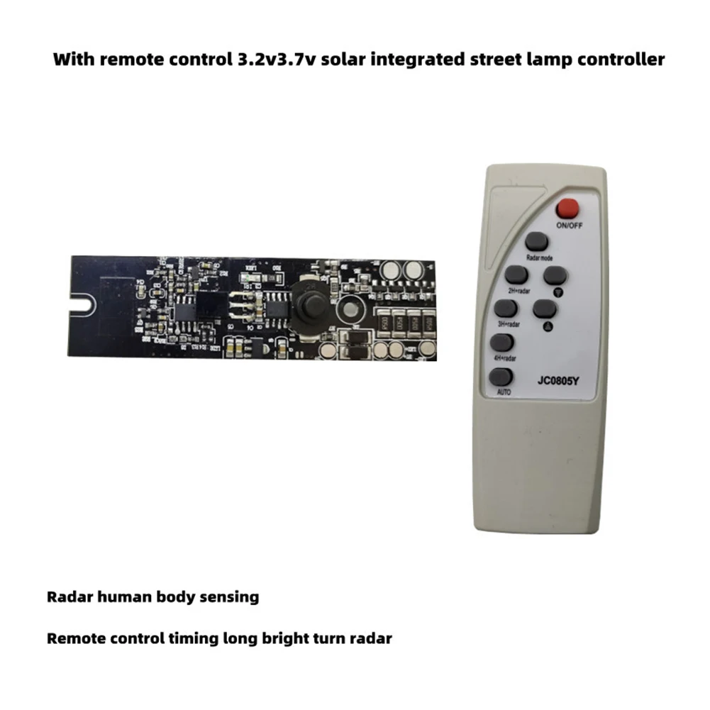 Solar Lighting Induction Control Circuit Board Street LED Lamp Radar Body Sensor Module Outdoor Bulb Panel w/ Remote Controller