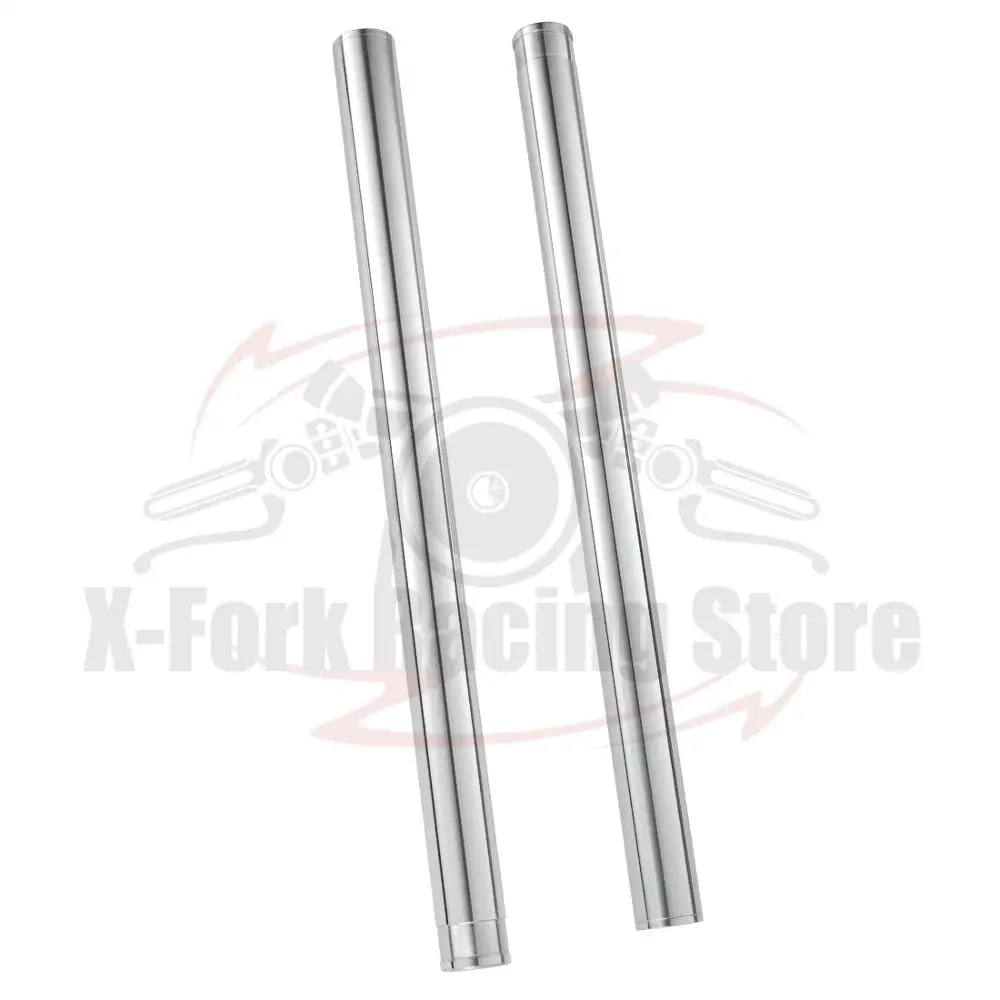 Front Inner Fork Tubes Pair For Kawasaki ER650 ER-6N 2012-2016 13 14 15 41X585mm Motorcycle Shock Absorber Pipes Bars Silver