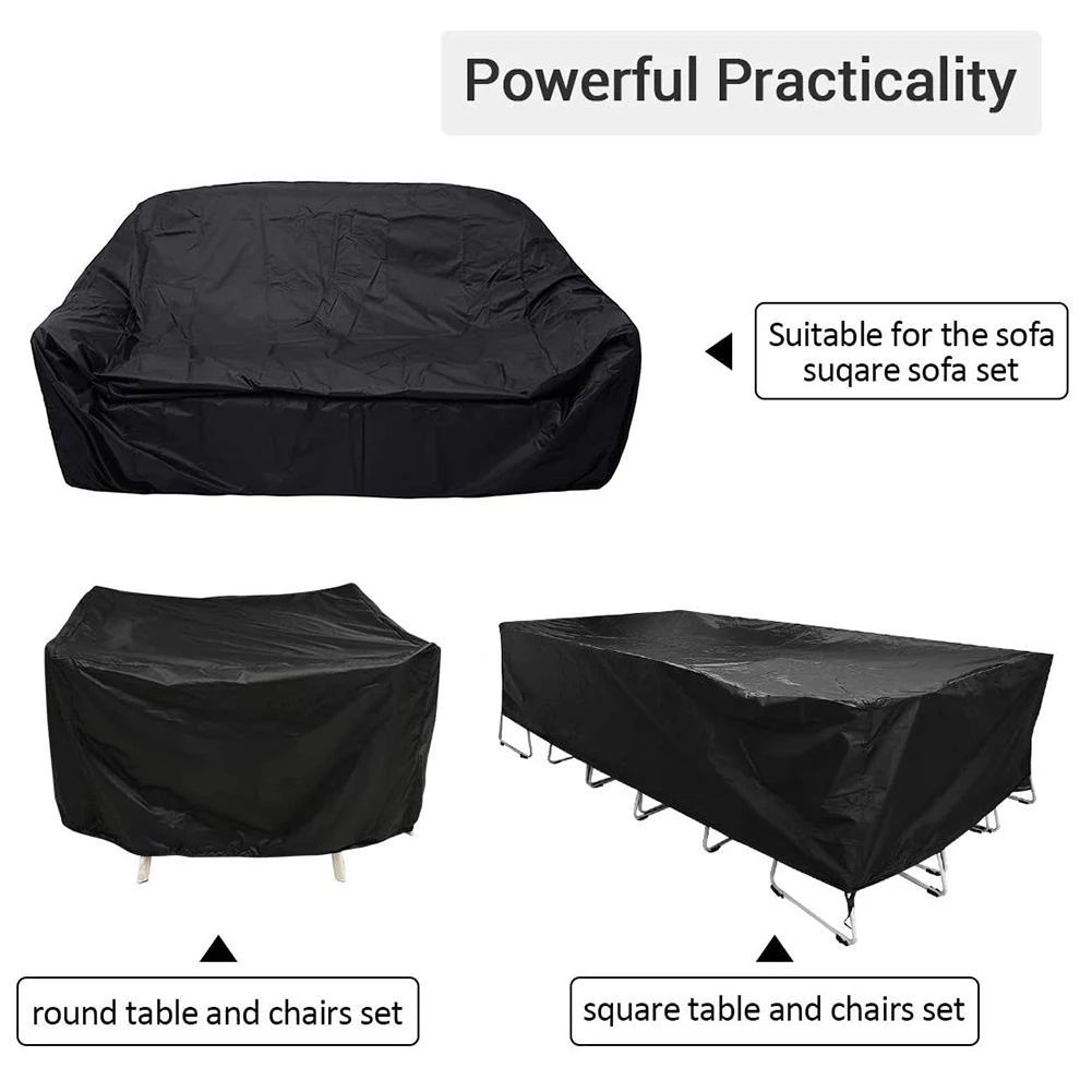 Small Sizes Outdoor Garden Furniture Covers Waterproof Gray Black S Rain Snow Chair Cover for Sofa Table Chair Patio Dust Proof