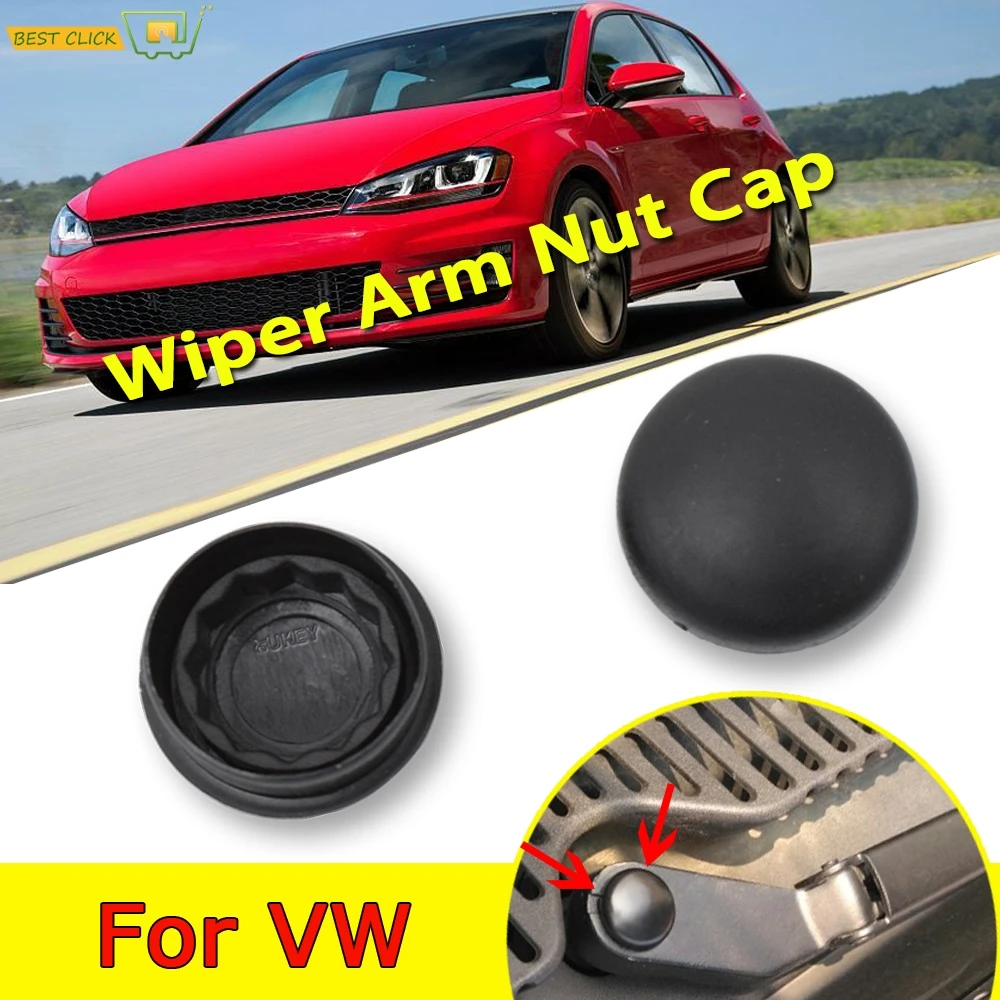 2X Car Front Windscreen Wiper Arm Nut Cap Bolt Cover For VW Passat B5 B6 B7 Golf MK4 MK5 MK6 MK7 Polo Jetta Tiguan