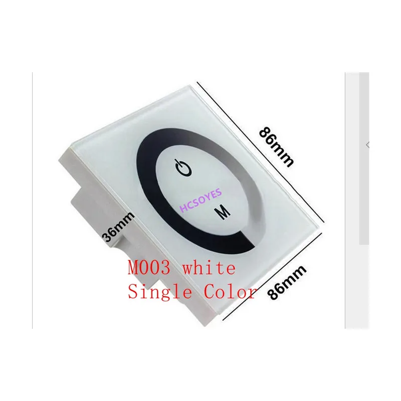 DC12-24V M001 RGB colorful touch controller M003 monochrome single M002 double panel Glass wall embedded LED panel controller