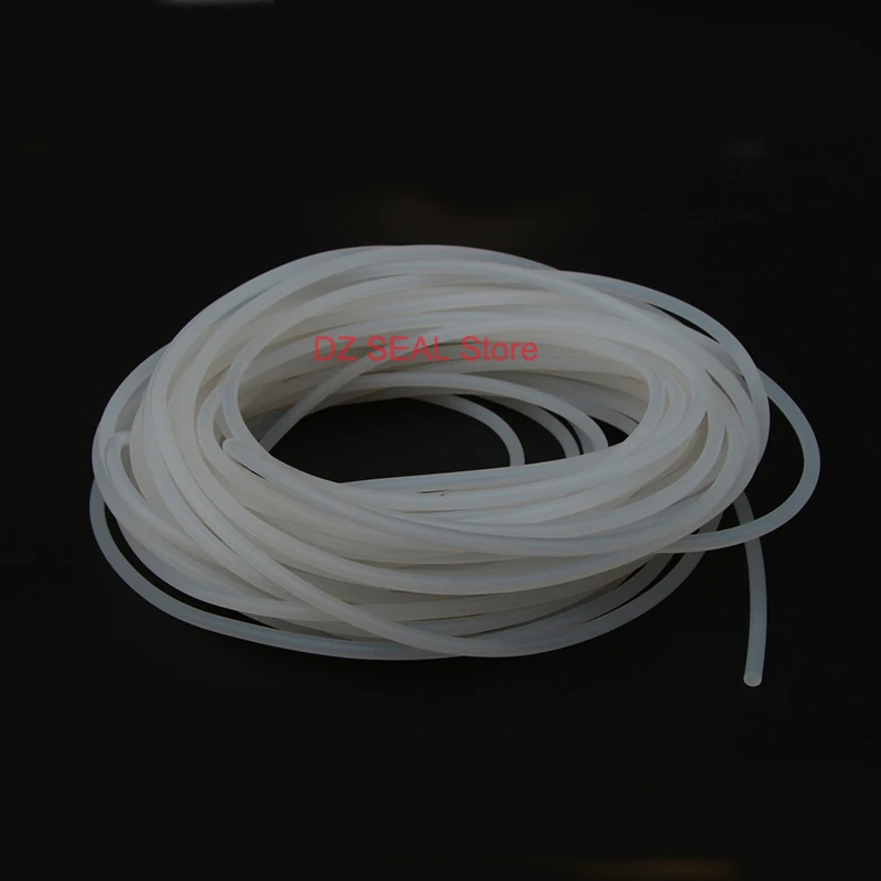 5 Meters Diameter 1 1.5 2 2.5 3 3.5 4 4.5 5 5.5 6 7 8mm Silicone Rubber Rod Silicon Cord Silicone Bar Rubber Sealing Strip