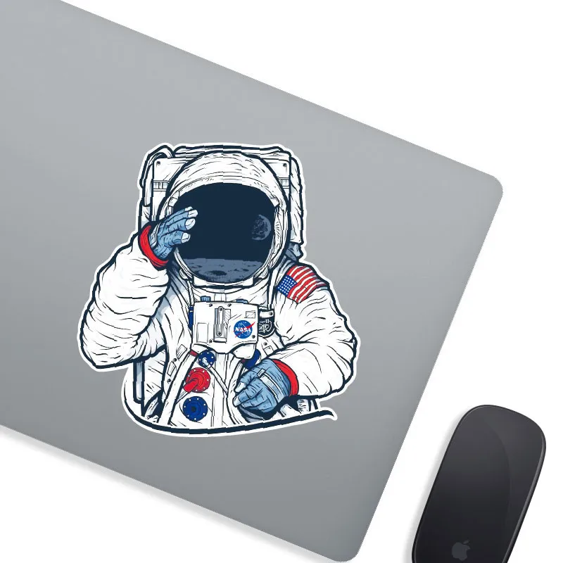 Big Size Sticker for Laptop Space Astronaut Decals Waterproof PVC Pegatinas for  Luggage Car Notebook Decorate