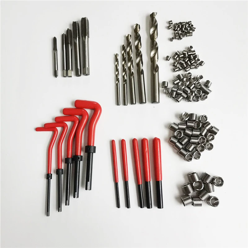 131pcs Engine Block Restoring Damaged Thread Repair Tool Kit M5/M6/M8/M10/M12  Professional Car repair tools Coarse Crowbar