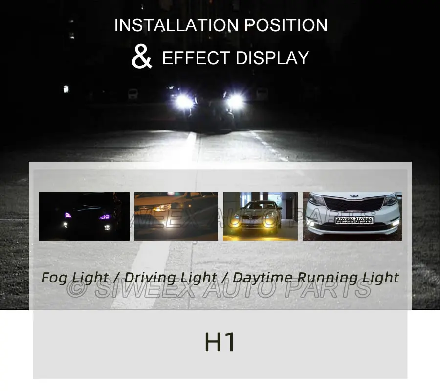 1 Pcs Big Promotion H1 High Power 13 SMD 5050 LED Bulb White Car Auto Headlight Fog Head Lights Lamp DC 12V