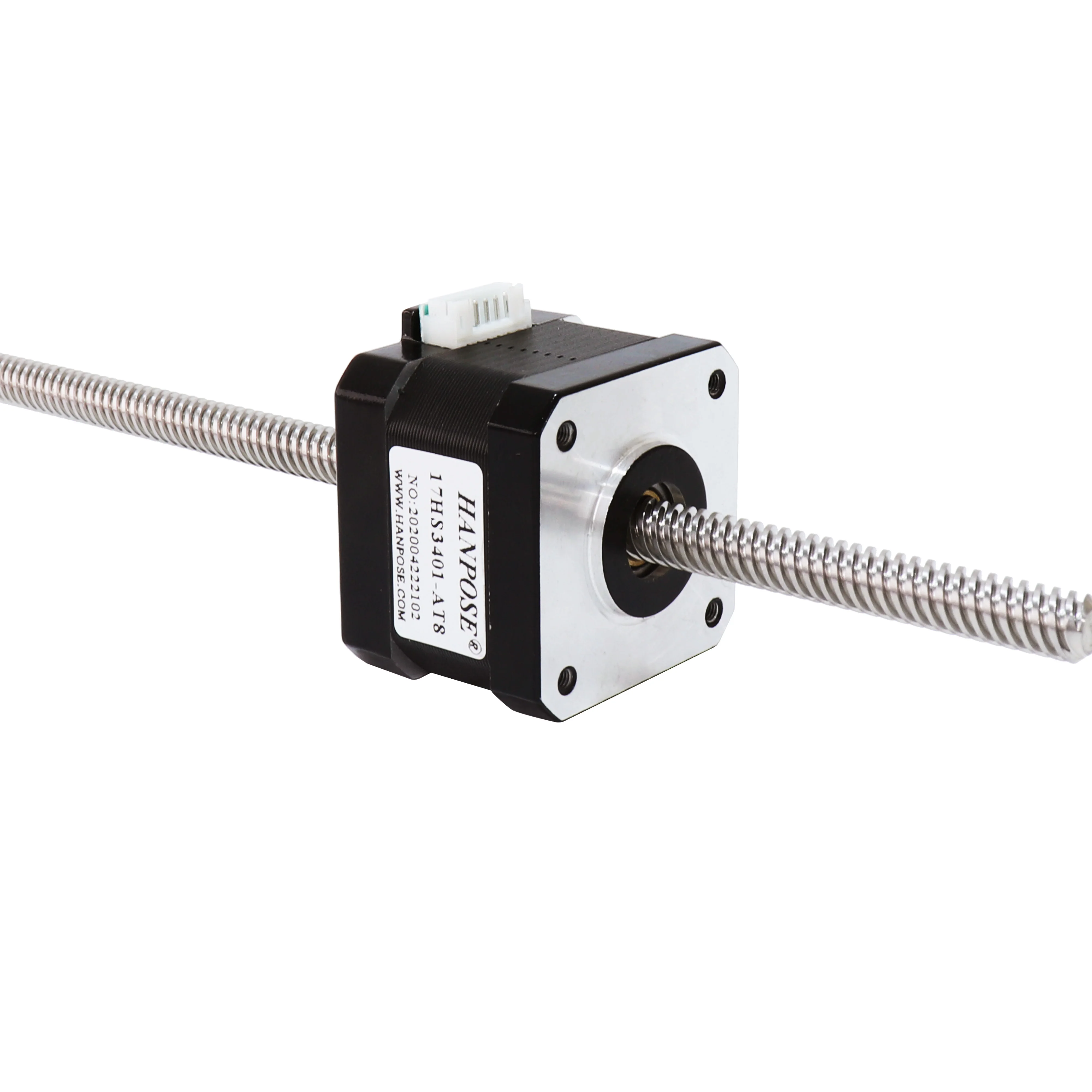 Nema17 stepper motor 42HA34-T8 Through screw motor lead 8mm 100/200/300/400mm 42 motor with screw for CNC milling machine