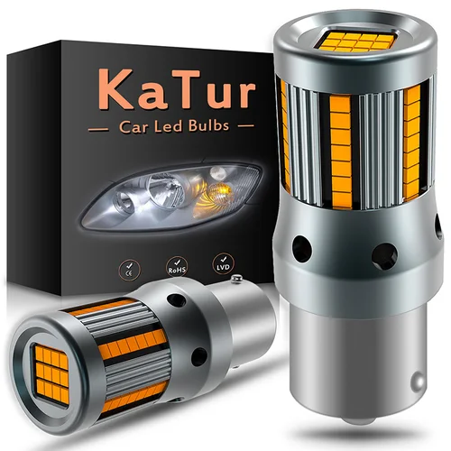 Imagen 1 del producto 2 uds 1500Lm T20 7440 led 1156 BA15S P21W 3156 bombillas led canbus sin error Super brillante Hyper Flash lámparas de señal de giro 12V