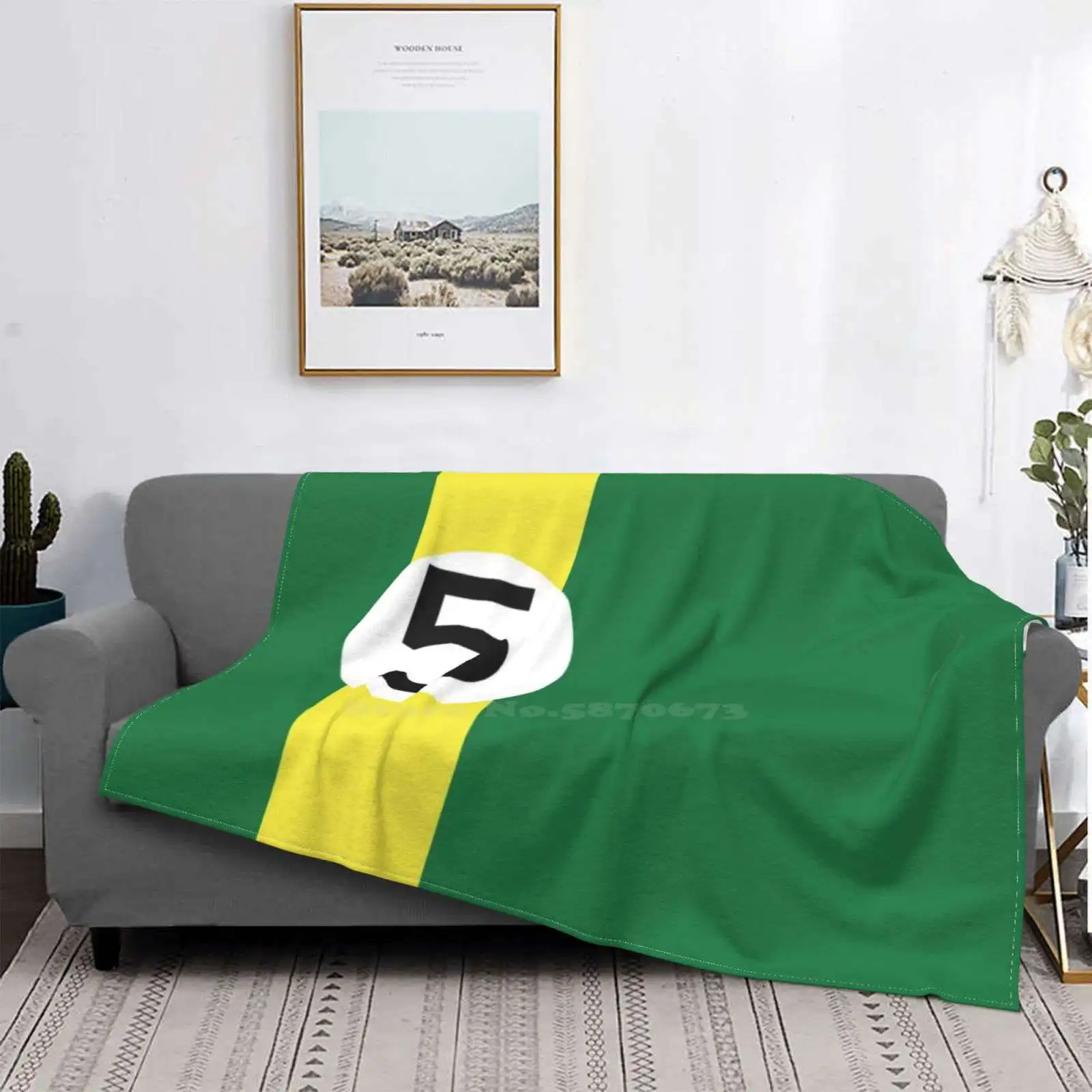 1967 Racing Colours Fashion Soft Warm Flannel Blanket Motor Racing Racing Green Jim Clark Lotus 49 Hill Speed Retro