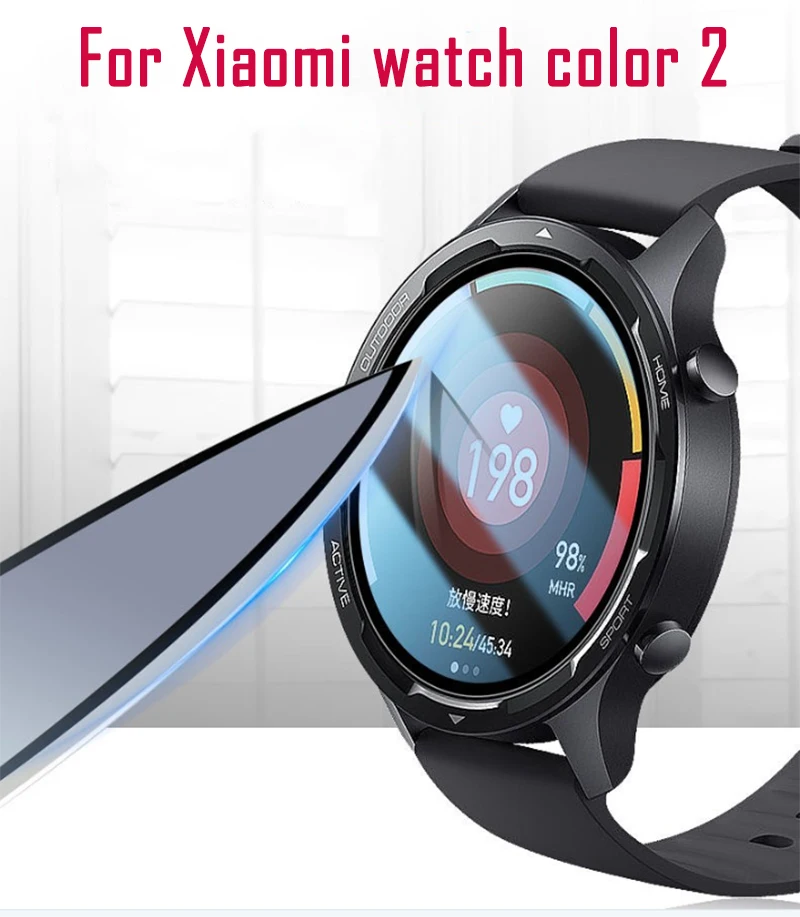 

4pcs Tempered Glass Film For Xiaomi Watch Color 2 HD Clear Full Screen Protector Film For Xiaomii Mi Watch Color 2 Glass New