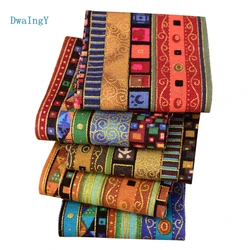 DwaIngY national Series Printed Cotton Linen Fabric For Patchwork DIY Quilting Sewing Decorative materials 7cmx90cm/pcs