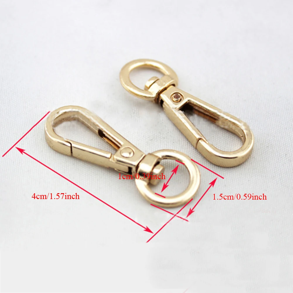 5pcs/lot Gold Silver Bronze Black Metal Swivel Lobster Clasp DIY Keychain Keyring Key Chain Ring Craft Bag Hardware Wholesale