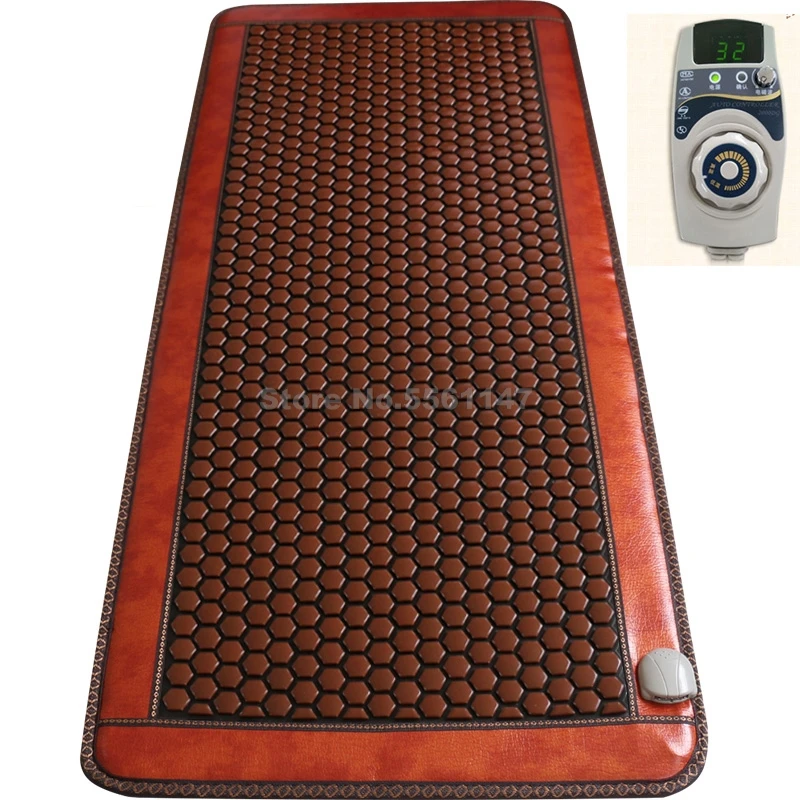 

Electric Heated Jade Germanium Stone Massage Mattress Natural Jade bed Tourmaline Stones Sofa Pad Infrared Heating Mat 220V