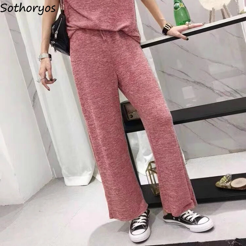 

Sleep Bottoms Women Sleepwear Casual Comfortable Solid Long Pants Womens Nightwear Summer Breathable Pajamas Elastic Band Simple