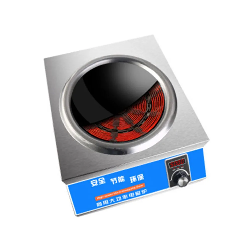 Commercial Induction Cooker 5000w High Power Concave Canteen Restaurant Cooking Machine