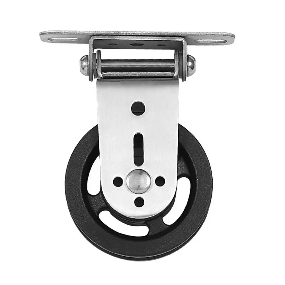 Wall-mounted Gym Home Rotating Silent Pulley DIY Lat Lift Cable System Attachments Stainless Steel Mute Swivel Bearing Wheel