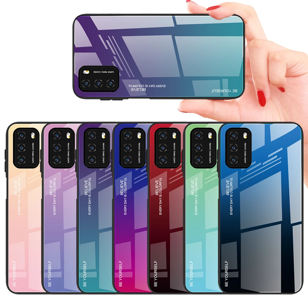 X3pro Case Gradient Glass Cover For Xiaomi Poco X3 NFC X5 X3 Pro F3 Poco X3 X5 X6 F6 Pro X5pro Case Hard Funda Shockproof Coque