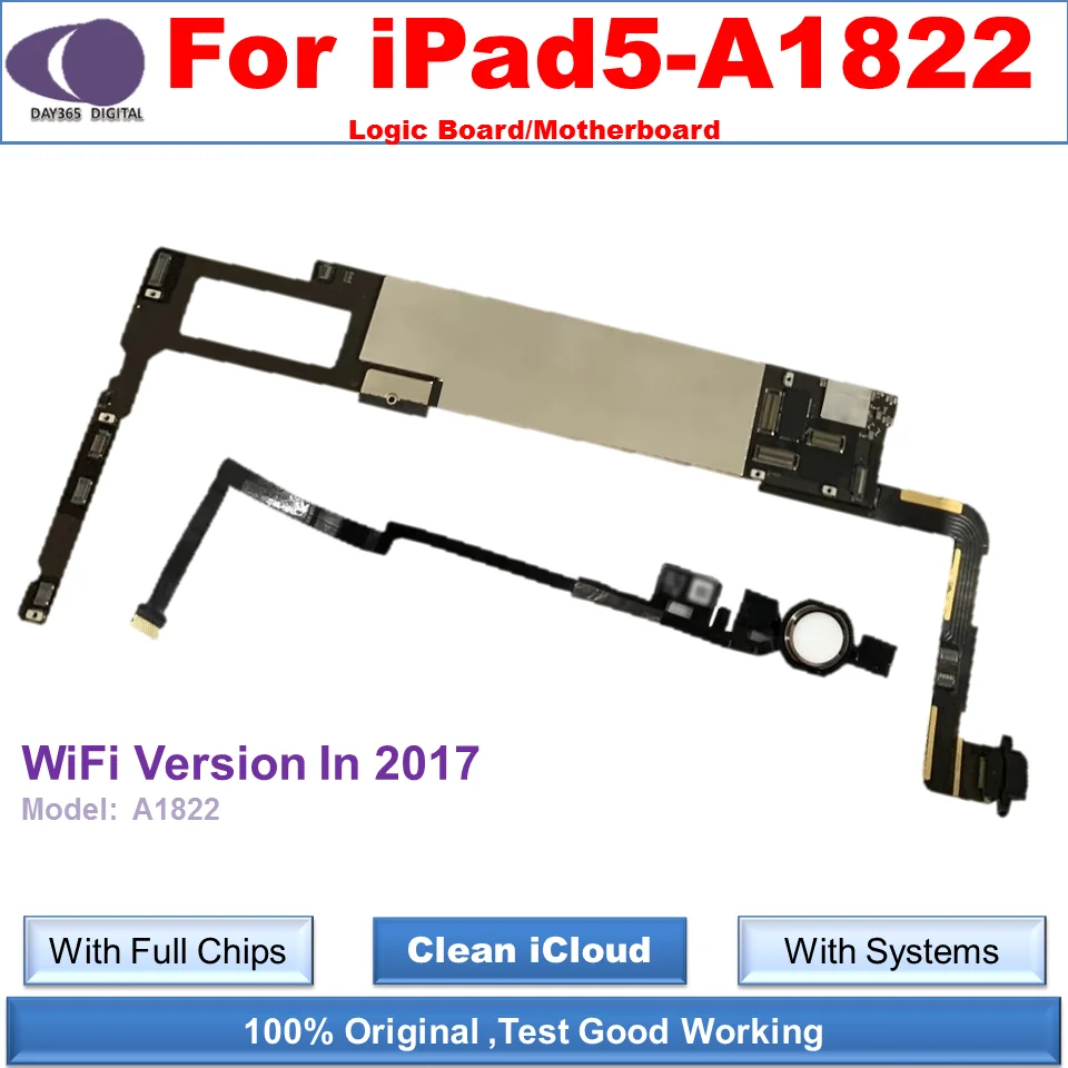 Recensione e Valutazione del Motherboard iCloud Free Unlocked per iPad 5 con Modello A1823 Apple