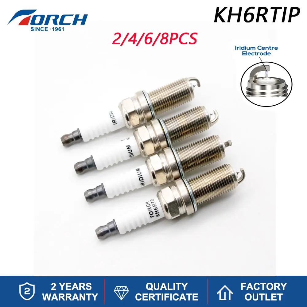 2-8PCS Candles Replace for 6481/ILFR6B 4212/ILFR6G-E SILFR6A VOLVO 30751806 31216184 Iridium Platinum Spark Plug TORCH KH6RTIP