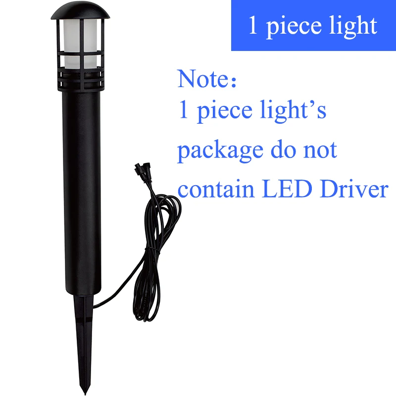 Laagspannings 12V 3W buitenverlichtingssysteem, 6-pack IP65 waterdichte tuinpadverlichting, eenvoudige installatie met 2x1m kabels
