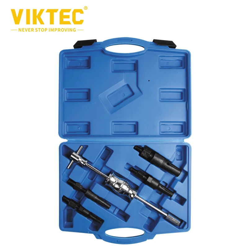 5PC Blind Bearing Puller Set Complete Kit 5 Pieces Inner Blind Set Internal Slide Hammer Tool VT01004