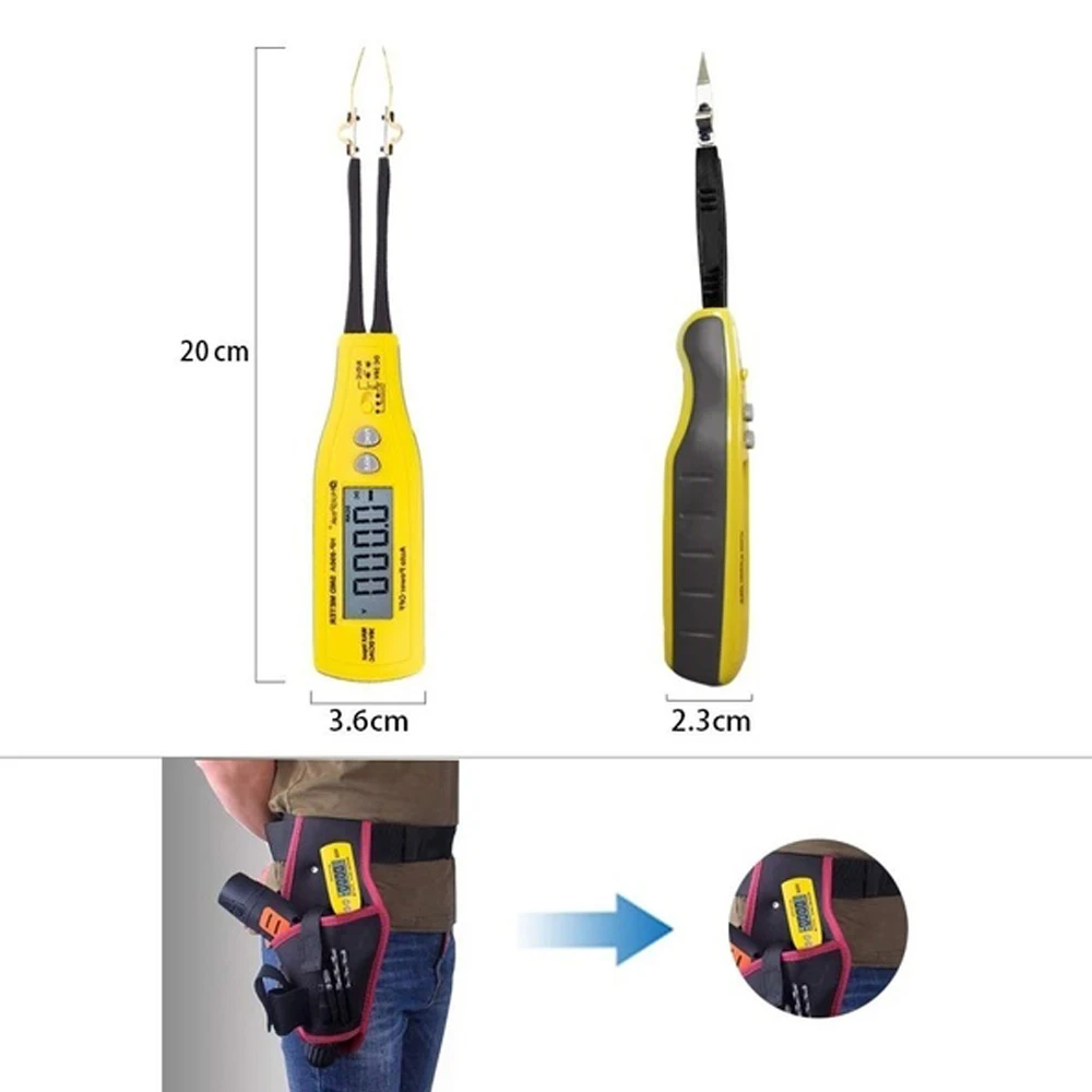 Probador inteligente SMD 990C, multímetro Digital, diodo RC, condensador de resistencia de rango automático, probador de batería con caja de