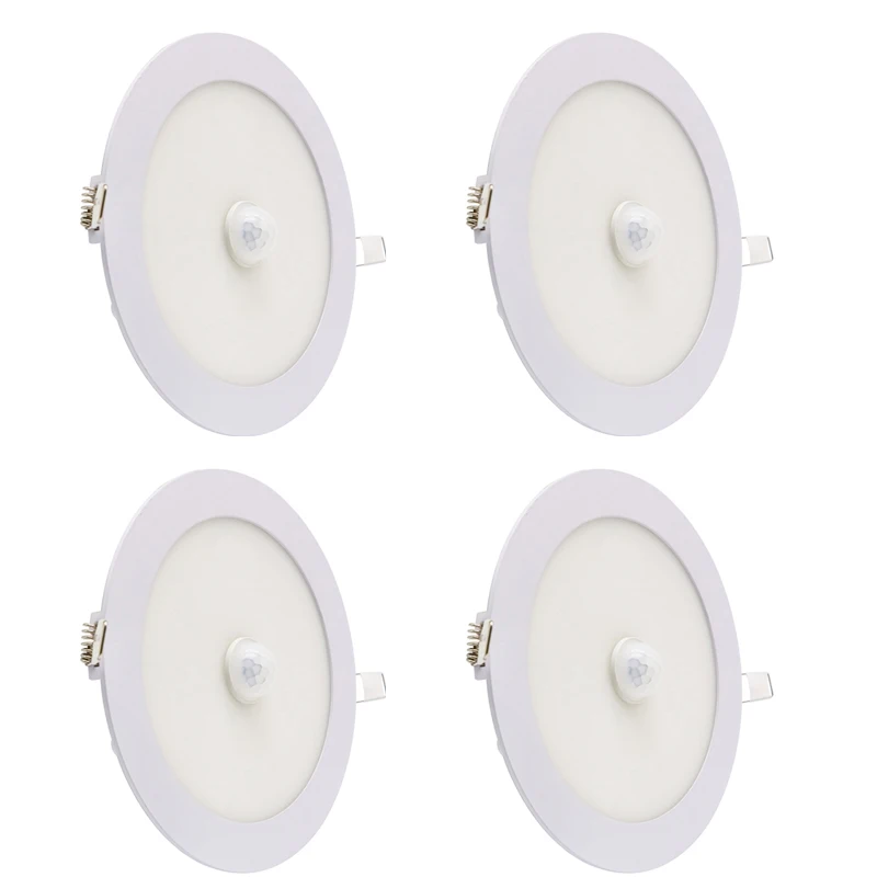 

4pcs 9W 12W 18W 24W Ultra-thin LED Downlight PIR Motion Sensor Modern LED Panel light Recessed Daylight Lampara Techo