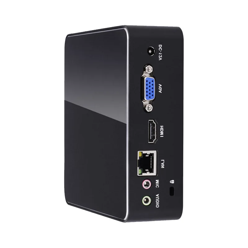 Kipas Mini PC Intel Core i7 6560U 7200U 8130U HDMI VGA Kensington Lock kecil casing untuk sekolah menggunakan keselamatan HTPC komputer