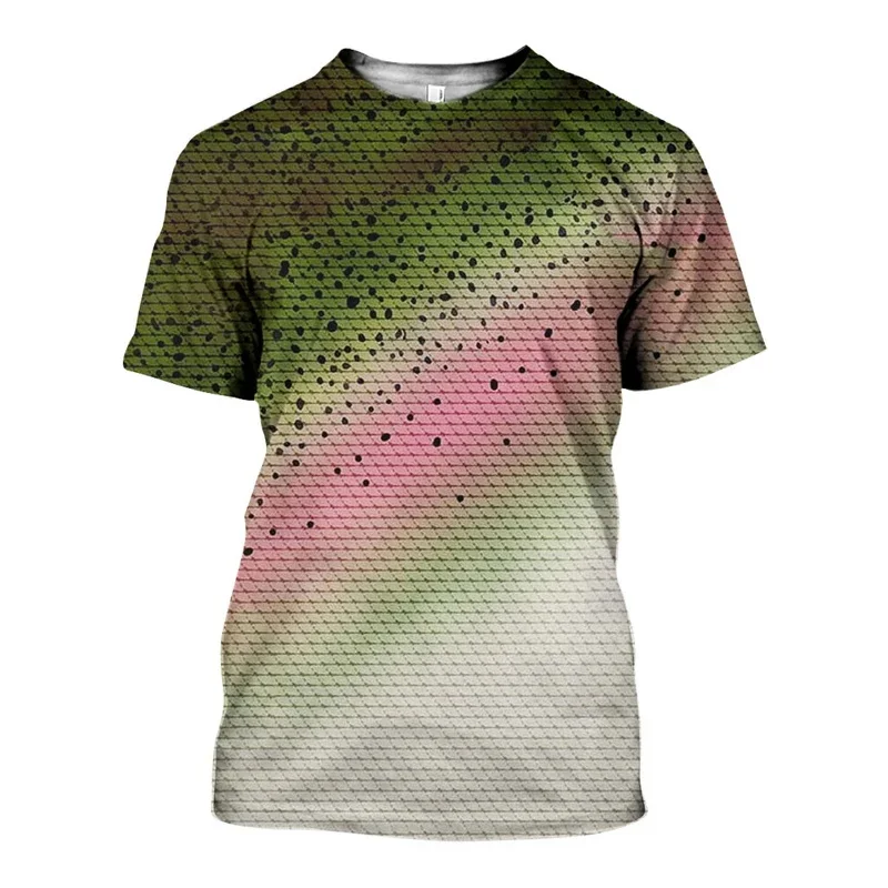 2020 Fashion Men t shirt 3D Printed Rainbow Trout Fishing T shirts Unisex Street Harajuku Short sleeve shirt summer Casual tops