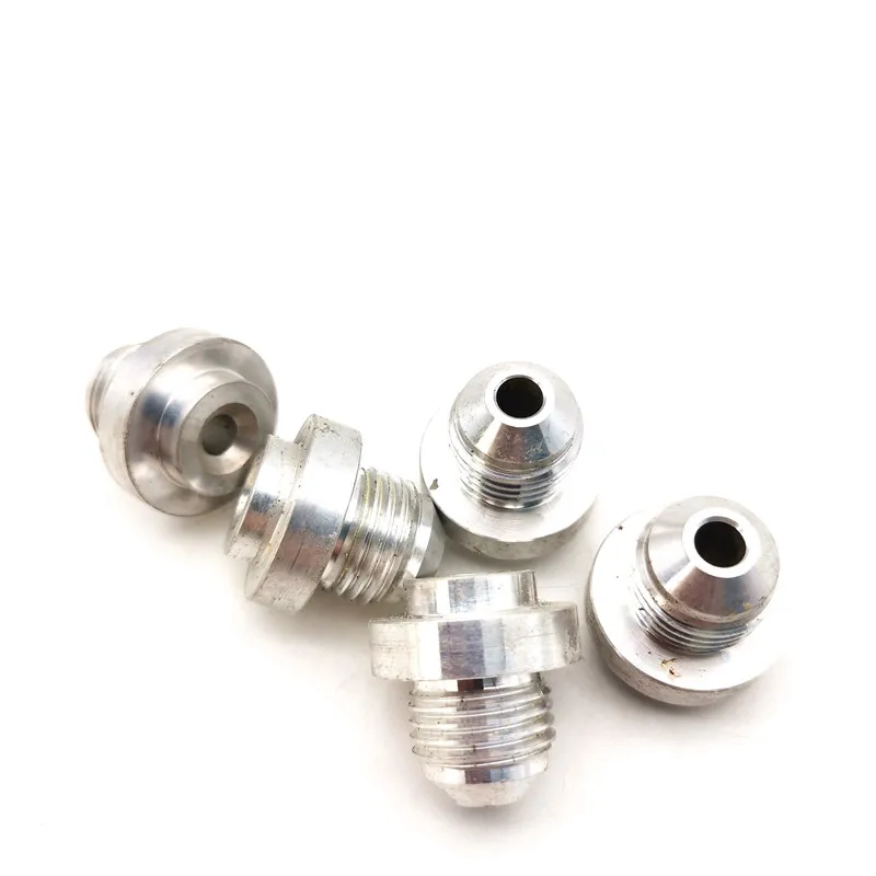 5PCS 6AN Male Weld Bung Fitting 6 AN Bare Aluminum Hose Fitting Adapter