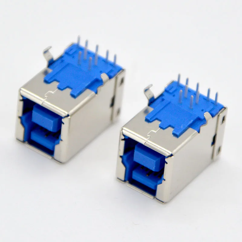 

GONGFENG 100PCS NEW High Quality USB3.0 Seat BF 90 Degree Female PCB dedicated Network Socket Connector Special Wholesale