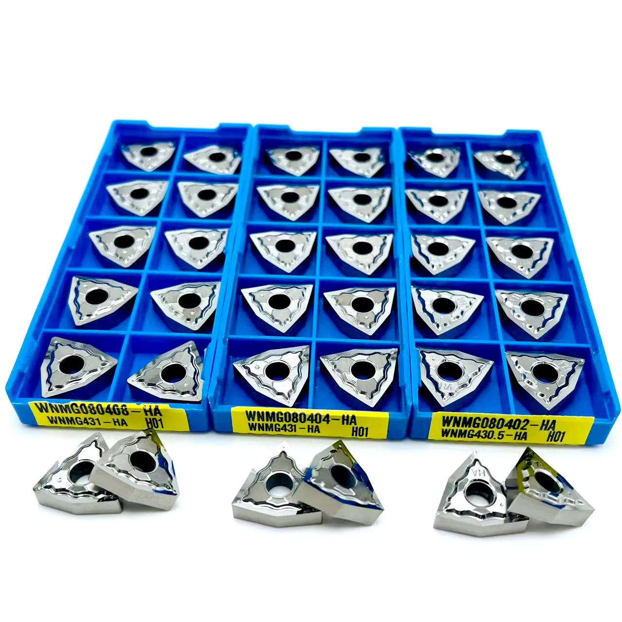 WNMG080402 WNMG080404 WNMG080408 HA H01 alta calidad 100% aleación de aluminio cortadores de alto brillo CNC herramientas de corte de madera